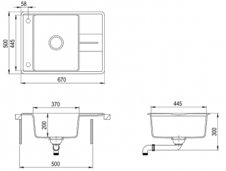 Кухонная мойка Estela 50 S-TQ топаз