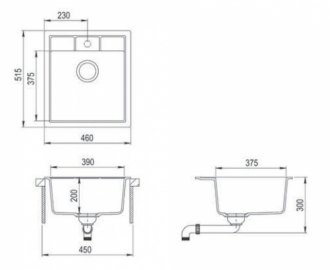 Кухонная мойка Estela 45 S-TQ белый