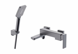 Смеситель для ванны Nordline TOMMY с набором оружейная сталь