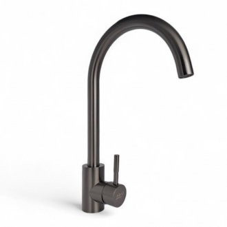 Смеситель для кухни Nordline STONE с высоким изливом оружейная сталь