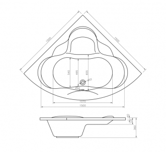 Акриловая ванна Lavinia Boho Elegant 150*150