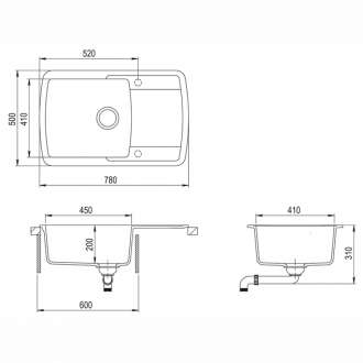 Кухонная мойка Liva 60 S-TQ оникс