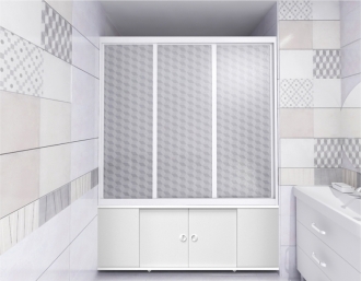 Штора на ванну "Классик" 1,8 декор Призма