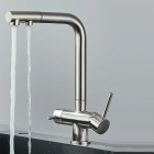 Смеситель для кухни Nordline STONE  с выдвигающимся изливом, с краном для фильтра