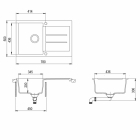 Мойка AquaSanita  Tesa SQT 101 222 AW graphite