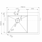 Кухонная мойка врезная MELANA D7851H-L Profline Сатин 3,0/200 левая