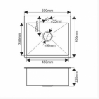 Кухонная мойка врезная MELANA H5045 Profline Сатин 3,0/200 с коландером