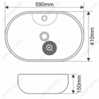 Раковина накладная MELANA  MLN-7734