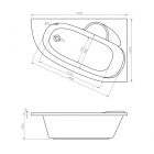 Акриловая ванна Lavinia Boho Bell Pro 170*110 (правая, с силиконовым подголовником)